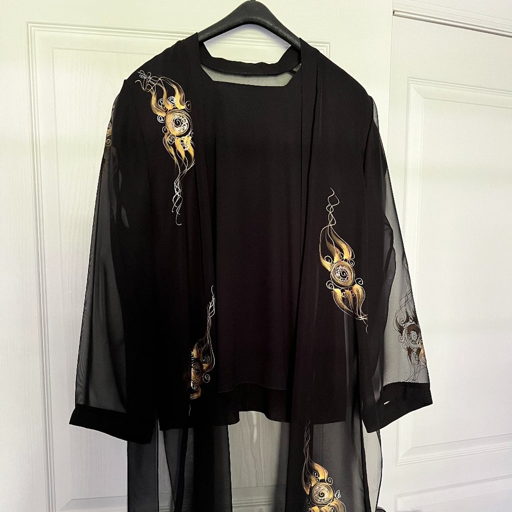 Ela Designe Hand Painted Overlay and Top